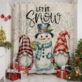 thumbnail image 3 of Christmas Snowman Shower Curtain, Red Gnomes Snow Winter Branch Waterproof Fabric Shower Curtains with 12 Hooks, Bathroom Curtain Set for Bathroom Accessories Decor, 60 x 72 Inches, 3 of 9