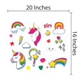 thumbnail image 3 of RAINBOW UNICORN - Home Art Girly Girl Décor Stickers Rainbows & Unicorn Dream Heads Design Vinyl Adhesive Wall Decal - Kids Girls Teens Bedroom Multicolored Art Sticker Wall Decoration 20" x 16", 3 of 3