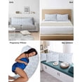 thumbnail image 6 of Blue Boho Floral Pillow Covers Standard Size 2 Pack, Farmhouse Middle Century Flowers Soft Bed Throw Pillowcases Breathable Cooling Long Lumbar Body Pillow Sham Cover for Bed Sofa 20''x26'', 6 of 7