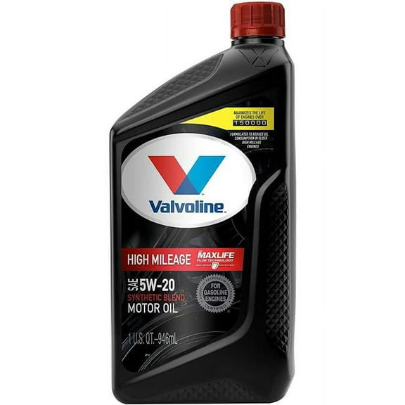 Valvoline High Mileage 150K with Maxlife Plus Technology Motor Oil SAE 5W-20 1 QT