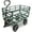 Green, variant on Furnibear Heavy Duty Steel Garden Cart 1500lbs Capacity, 6.35 cu ft, 40.55" x 27.56" Folding Utility Wagon with Double-Layer Removable Side, Green