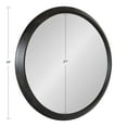 thumbnail image 6 of Kate and Laurel Uldrich Modern Round Wall Mirror, 24 inch Diameter, Black, Decorative Round Mirror for Wall, 6 of 9