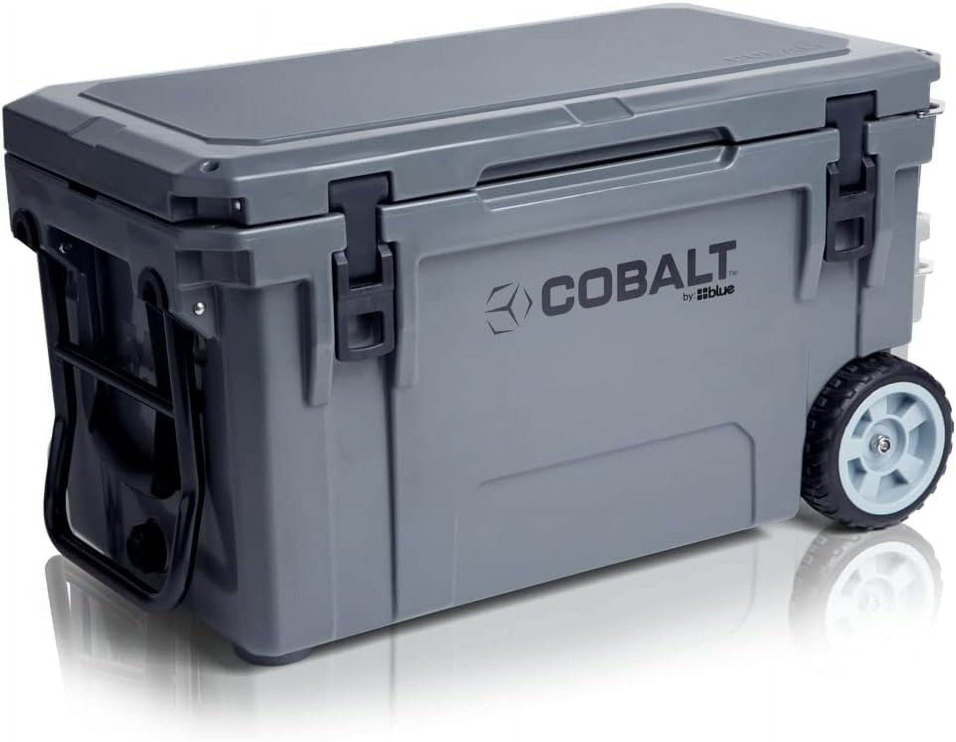 55Q Cobalt Rotomolded Cooler with Wheels - Gray