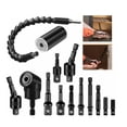 thumbnail image 4 of Mistaha 14-Piece Flex Shaft Kit with Corner Tool, Ratchet Conversion Extension Set, Universal Joint - Aluminum Alloy & Chrome Vanadium Steel Combination - 200 * 150 * 35mm Pack Size - 575g Weight -, 4 of 5