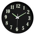 thumbnail image 3 of Reloj de pared que brilla en la oscuridad, moderno, luminoso, con números, decorativo, para dormitorio. Estilo F, 3 of 9