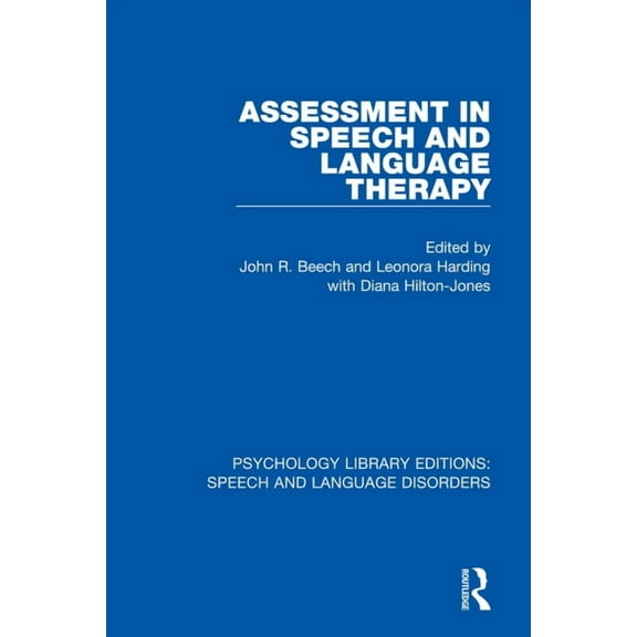 Psychology Library Editions: Speech and Assessment in Speech and Language Therapy, (Paperback)