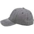 thumbnail image 3 of Unisex Children Casual Solid Baseball Hat Adjustable Washed Baseball Cap, 3 of 5