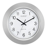 La Crosse Technology 14-inch Silver Contemporary Atomic Analog Clock, WT-3144S-Int
