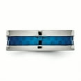 thumbnail image 3 of Stainless Steel Polished Blue Ip-plated 8.00mm Weeding Band, 3 of 9