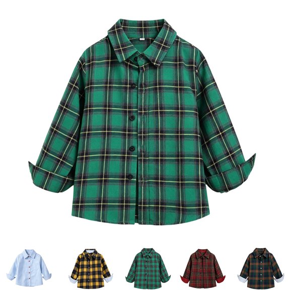 Swuxness Toddler Fall Casual Shirt Jackets Long Sleeve Print Button Closure Short Windbreaker Coat