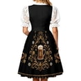 thumbnail image 4 of Women's Printed Apron Elegant Dirndl Dress â Women's Dresses Two Piece Soft Feel â Elegant Women's Clothing for Oktoberfest Festival Bavarian Parties (S-2XL), 4 of 4