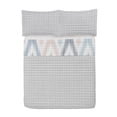 thumbnail image 2 of Contemporary Reversible Bedspread Set, Sketchy Hand Drawn Abstract Chain Like Design Pastel Colored Geometric, Pillow Shams & Comforter Microfiber Bedding Set, 3 Sizes, Pale Seafoam, by Ambesonne, 2 of 4
