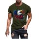 thumbnail image 2 of Tops para hombre, blusas y camisas de manga corta con cuello redondo para hombre, jersey informal de moda con estampado de cuello redondo para hombre, pantalones cortos deportivos para fitness, blusa, 2 of 5
