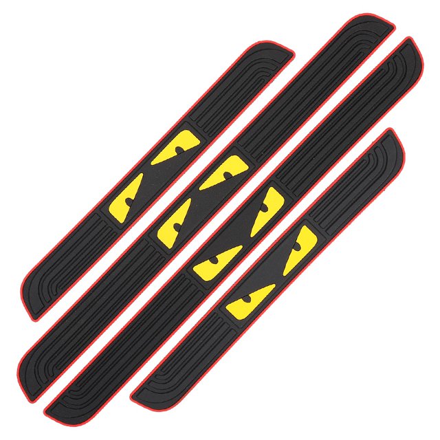 Door Sill Plate Protectors for Car Universal Door Entry Guards Sill Scuff Cover Panel Step Protector,Door Sill Plate Protectors for Car , Welcome Pedal Protector Cover, Black 4pcs/Set,Monster