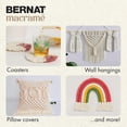 thumbnail image 2 of Bernat Macrame Yarn - 3 Pack of 250g/8.8oz - Cotton - #6 Super Bulky - Knitting/Crochet, Duck Egg, 2 of 5