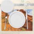 thumbnail image 3 of Ambesonne Nature Place Mats Set of 4, Grand Cany Monument, Standard Size, Orange Blue, 3 of 6