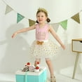 thumbnail image 3 of Younger Tree Baby Girl Birthday Dress Outfits Sleeveless Princess Party Tutu Skirt Summer Clothes Set for 2-3T, 3 of 7