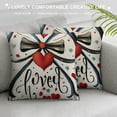 thumbnail image 3 of PHYHOO  Valentine's Day I Love You So Much Black Heart Throw Pillow Covers,  Wedding Cushion Case Decoration for Sofa Couch, 3 of 5