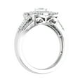 thumbnail image 2 of 1/2 Carat Round & Baguette Shape Diamond Cushion Shaped Halo Ring in 10K White Gold (Ring Size 6.5), 2 of 6