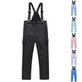 thumbnail image 3 of Xfvqtps Snow Pants Ski Bibs Snowboarding Adjustable Straps Solid Color Pockets Warm Waterproof Winter Overalls Green, 3 of 3