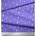 thumbnail image 3 of Soimoi Purple Cotton Voile Fabric Tree Christmas Print Fabric by Yard 42 Inch Wide, 3 of 3