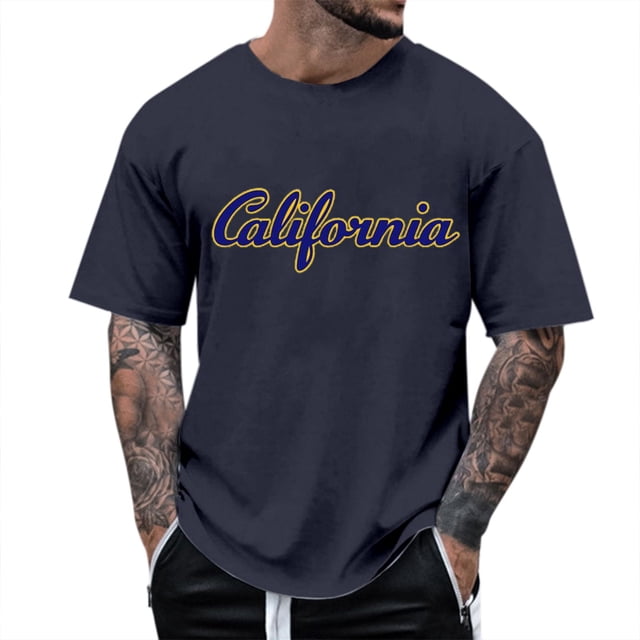 LUOGENLI T-shirts pour Homme pour Hommes T-Shirt à Imprimé Floral à Manches Courtes à Col Rond pour Tenue Décontractée T-shirts pour Hommes T-shirts Graphiques T-shirts Vintage de Pâques 4xlt T-shirts pour Hommes T-shirts Graphiques Saint-Valentin Bleu Foncé m