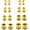 Gold, variant on 16PCS Screw Ear Tunnels Stretching Kit Stainless Steel Gauge Plugs Expanders Set 14G-00G