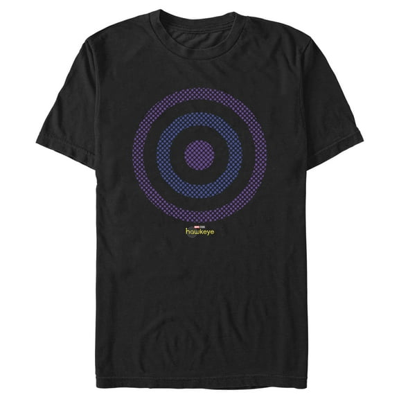 Men's Marvel Hawkeye Bullseye  Graphic Tee Black Large