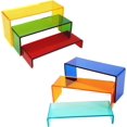 thumbnail image 1 of CRAFTIFANO Acrylic Display Risers 2 Sets 3 Tier Cupcake Stand for Dessert Jewelry Pop Figures Shelves Retail Shoe Showcase (Mix Colors), 1 of 7