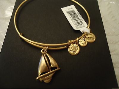 Alex And Ani Sailboat Charm Bangle Rafaelian Gold Finish - A09EB170RG