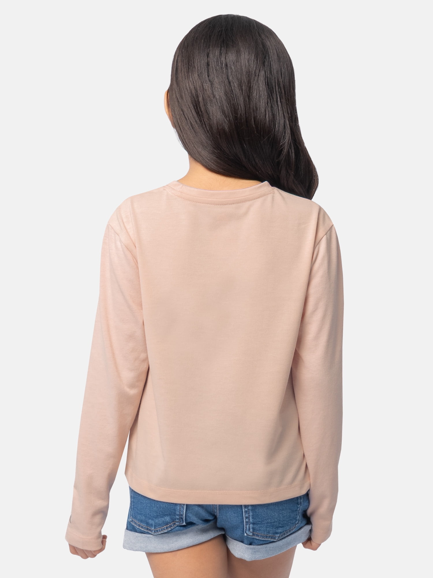 Ozark Trail Girl's Graphic Long Sleeve Tee, Sizes 4-18 & Plus