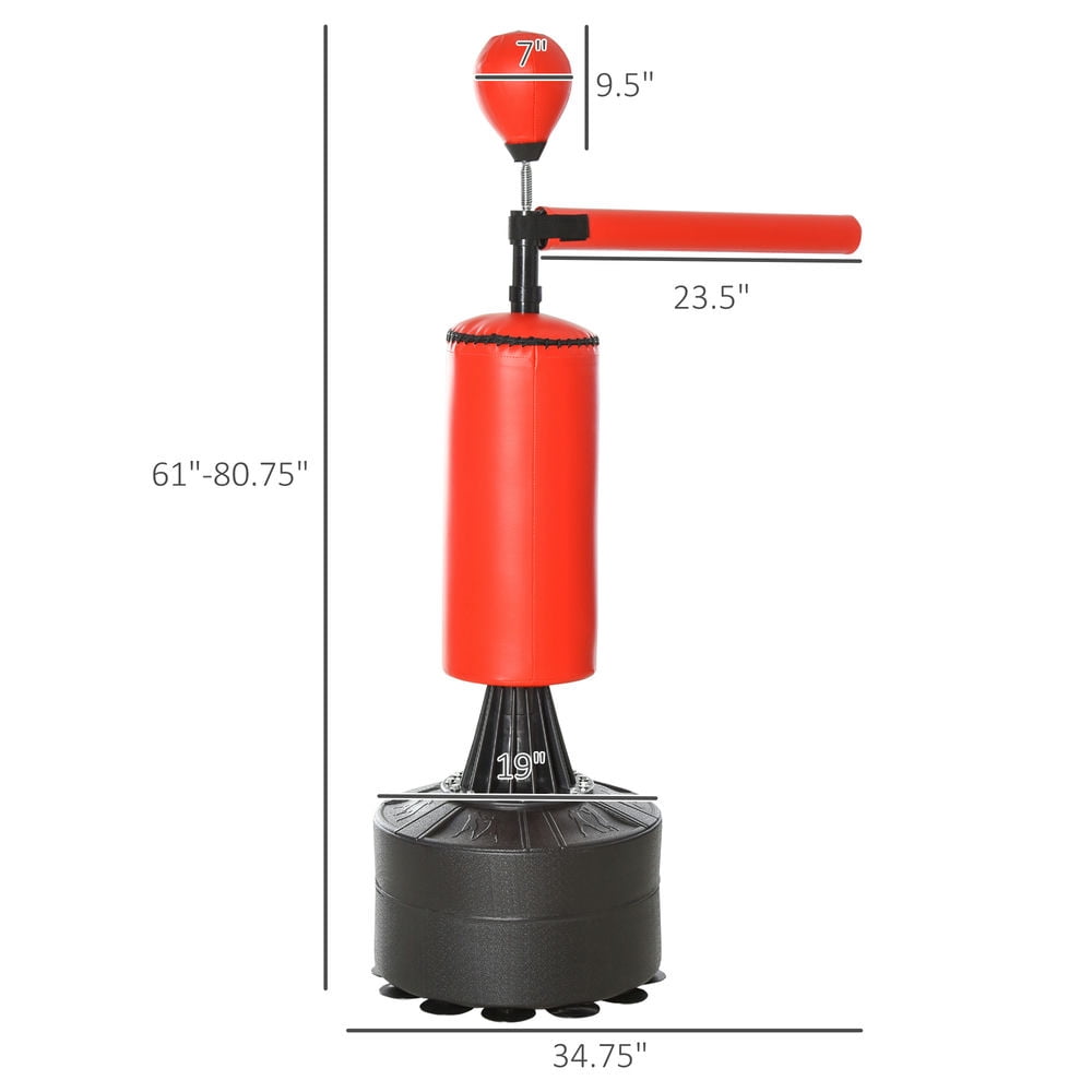 Resenkos Boxing Bag, Freestanding Punching Bag with Speed Ball, Rotating Boxing Bar and Gloves, Weighted Base, for Adult and Kids