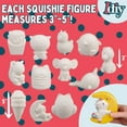 thumbnail image 5 of DIY Jumbo 4-6" Blank Squishies (12pc) & Fabric Paint (12 Bottles) Combo Pack- White Kawaii Slow Rising Squishy Toys for Drawing, Painting, Decorating - Soft & Scented Stress Relief Craft, 5 of 5
