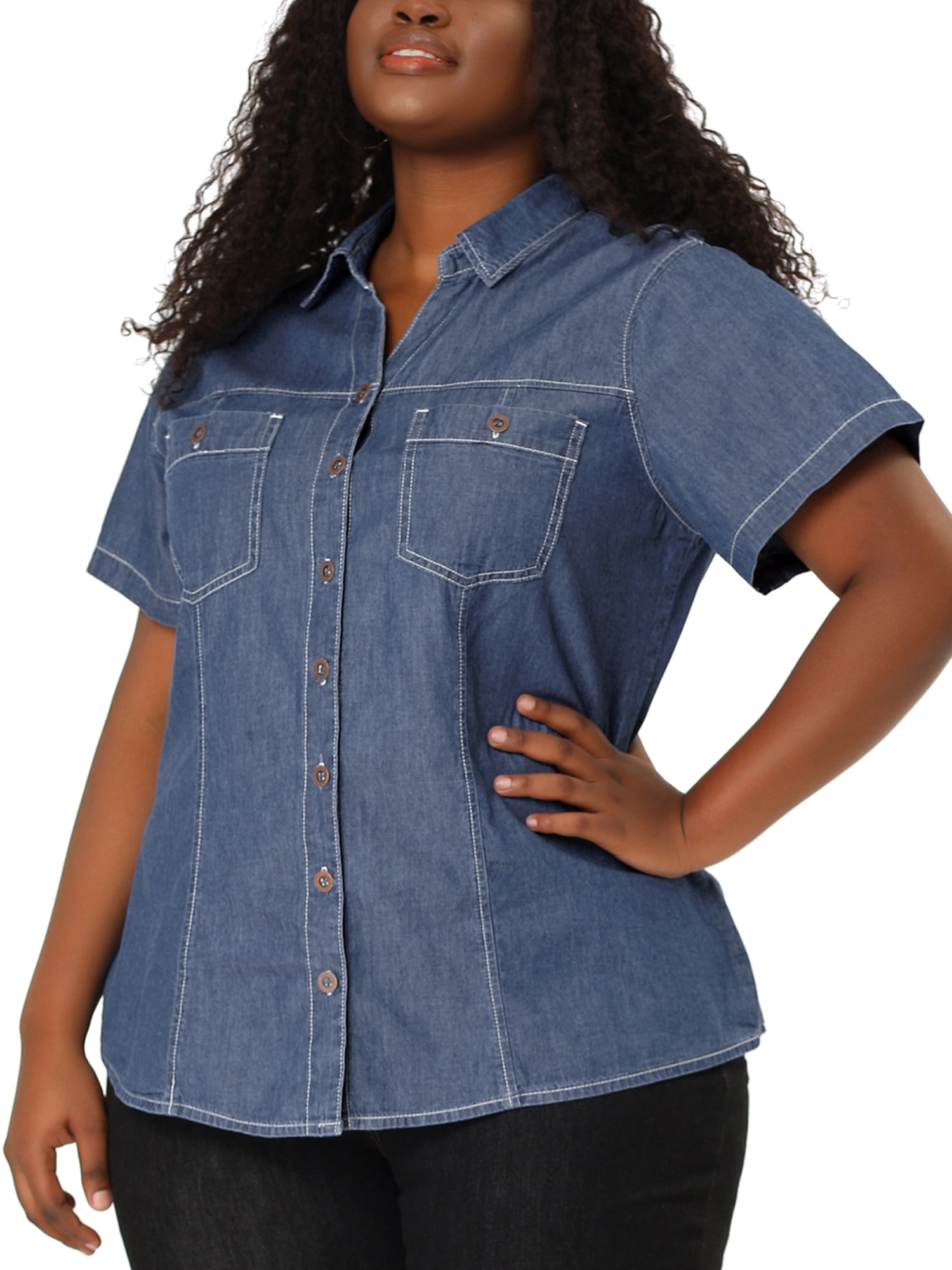 Women's Plus Size Denim Shirts