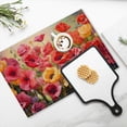 thumbnail image 4 of BaHomeck placemats Set of 4 rectangle Linen Cotton Placemats for Dining Table Washable Heat Resistant,18*12inch,Red And Yellow Poppies In The Style, 4 of 4