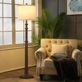 thumbnail image 6 of NATYSWAN Floor Lamps for Living Room - 60" New Upgrade Resin Farmhouse Floor Lamp with 3 Color Temperatures - Vintage Standing Lamp Reading Light with Linen Shade Tall Lamp for Bedroom Office, 6 of 8