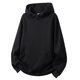 thumbnail image 1 of MHFRRA Sudadera con Capucha y Diseño de Media Cremallera para Uso Diario Negro, 1 of 4