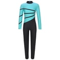 thumbnail image 4 of Rswnyirn Kids Girls Full Body Jumpsuit Gymnastic Ballet Yoga Dance Unitrad Catsuit Blue Green 6, 4 of 7