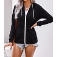 thumbnail image 4 of Women's Black Zip-up Hoodie Jacket, 4 of 22
