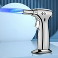 thumbnail image 4 of EGYMEN Windproof Blue Flame Torch Lighter, Refillable Butane Torcher for Outdoor BBQ and Baking, Powerful 3-Flame Turbine Torch with Ceramic Insulation, 4 of 6