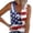 Multicolor#3, variant on Womens 4th of July Ribbed Tank Tops American Flag Printed Patriotic Shirts Button V Neck Stars Striped T Shirts