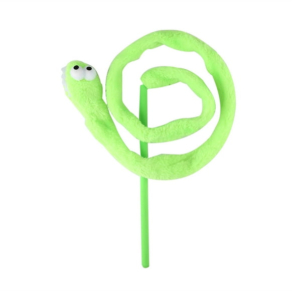 ZNNGRNJE Cat Toy Snake Shape Cat Teaser Funny Cat Kitten Pet Playing Toy Green ZR721-35759