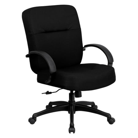 Flash Furniture Hercules Series 500 lbs. Capacity Big and Tall Office Chair with Arms and Extra Wide Seat - Black