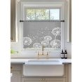 thumbnail image 3 of Sheer Curtains 54 Inch Length, White Dandelion Semi Sheer Curtains Light Filtering Window Treatment, Spring Plants Flowers Vintage Gray Privacy Voile Drapes for Living Room Bedroom 52x54 Inch, 3 of 7