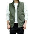 thumbnail image 2 of Dovford Men Full-Zip Lightweight Softshell Vest Quick Dry Outdoor Casual Multi Pocket Fishing Vests Sleeveless Jacket for Hiking Golf, 2 of 5