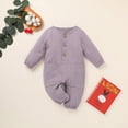 thumbnail image 2 of Gibobby Baby Onesies Comfortable Long Sleeved Crew Neck Bodysuit Color Ribbed 0 3 6 9 12 18 24Months Newborn Jumpsuit Soft Unisex Baby Clothes(6-9 Months,Light Purple), 2 of 7