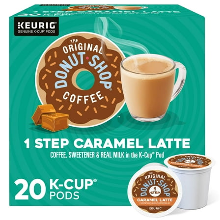 The Original Donut Shop, One Step Latte - Caramel Latte (20 count pack of 1)
