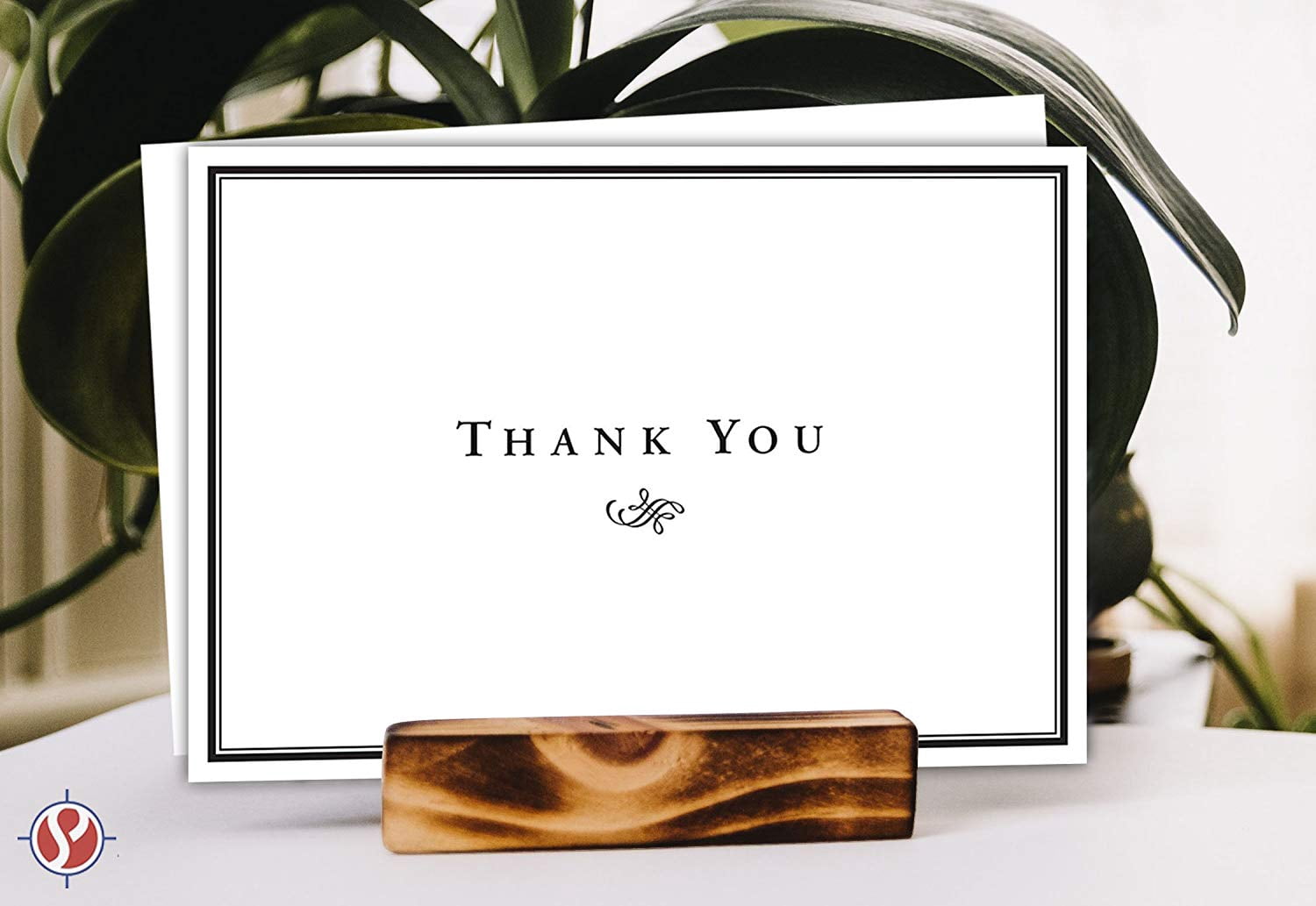 Thank You Cards and Envelopes – Elegant Fold Over Greetings for Small Business, Weddings, Bridal, Baby Shower, Graduation | 5 x 7" When Folded (A7 Size) | Bulk Set of 25
