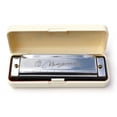 thumbnail image 5 of Magma Harmonica, 10 Holes 20 Tones Blues Diatonic Harmonica Key of C For Adults, Beginners, Professional Player and Kids, as Gift, Silver (H1004S), 5 of 7