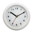 thumbnail image 1 of Reloj de baño sin tictac, ligero, minimalista, resistente al agua, con ventosa Blanco, 1 of 9